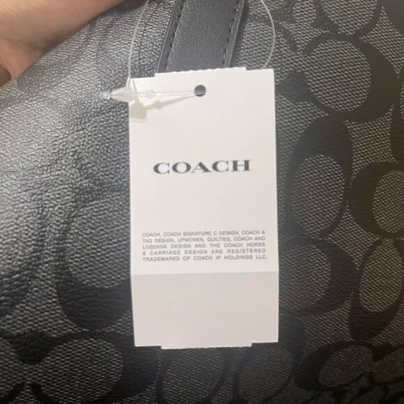 Coach Black Patterned Women's Bag - Picture 2 of 6